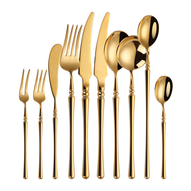 Elegant Bulk Oro Flatware Acciaio Set Spoons Forks and Knives for Events